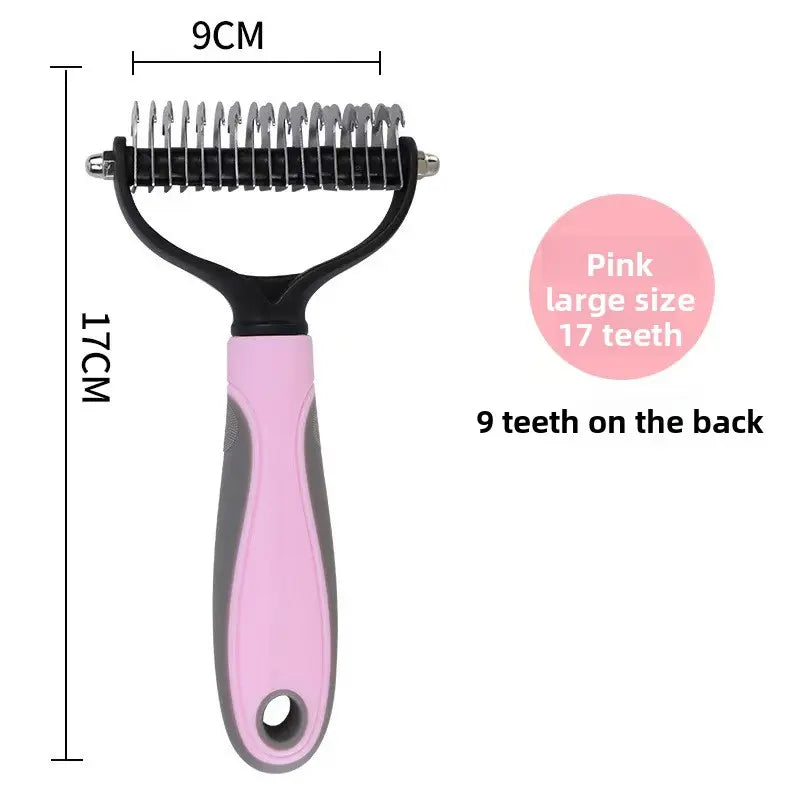 Double-Sided Stainless Steel Pet Comb for Cats and Dogs - Grooming and Detangling Tool
