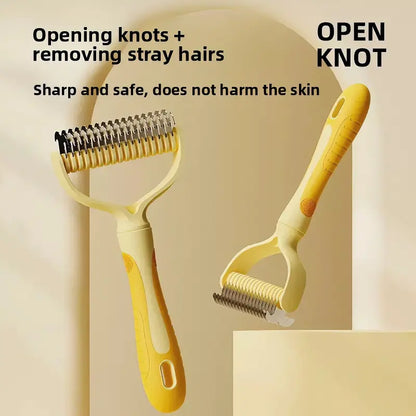 Double-Sided Stainless Steel Pet Comb for Cats and Dogs - Grooming and Detangling Tool
