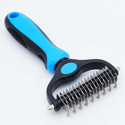 Double-Sided Stainless Steel Pet Comb for Cats and Dogs - Grooming and Detangling Tool