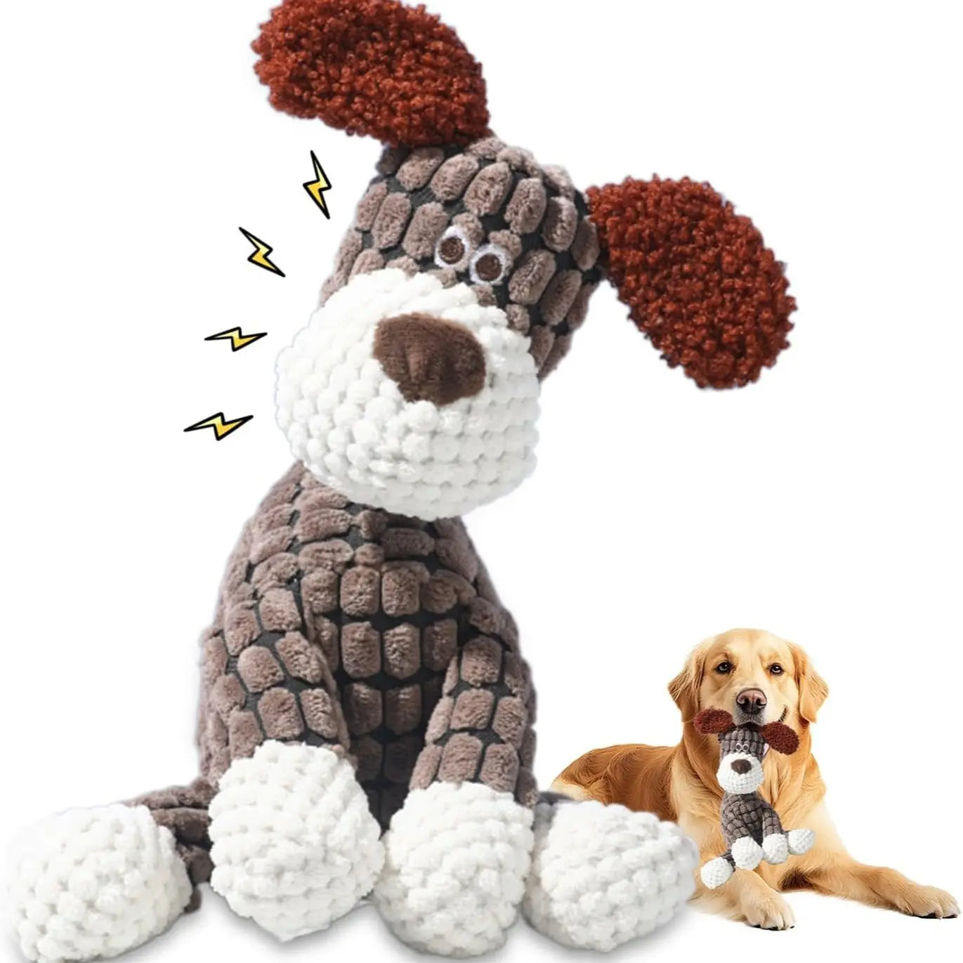 2026 New Indestructible Dog Toy, Durable Dog Stuffed Toys for Aggressive Chewers, Interactive Squeaky Chew Teething Toys for Small Medium Large Dogs Puppy (Green)