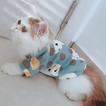 Christmas Pet Cat Costume Clothes for Cats Winter Kedi Katten Sphynx Sweatshirt Hoodie Suit Mascotas Clothing Ropa Para Gato