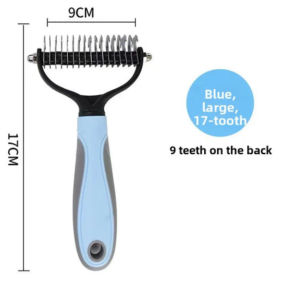 Double-Sided Stainless Steel Pet Comb for Cats and Dogs - Grooming and Detangling Tool